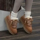 Угги жіночі Lowmel Sneaker Platform Chestnut натуральна замша та овчина 37р рудий - изображение 11