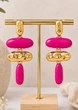 Женские сережки Фрагменты jewelry Малиновые - изображение 5