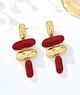 Жіночі сережки Фрагменти jewelry Червоні - зображення 5