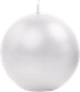 Zestaw świec Party Deco Kula metalizowana 8 cm 6 szt. Perła (ZES5902230731875) - obraz 2