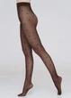 Фантазійні колготки з малюнком сердечко Giulia EVA 20 (1) 4 Brown-coffee, колготки з сердечками, коричневі колготки - зображення 3