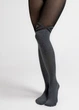Женские фантазийные колготки с имитацией чулок Giulia ENJOY MELANGE 60 (3) 4 Grey-dark grey melange, меланжевые, с ласточкой - изображение 5