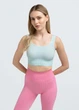Безшовний топ в рубчик на широких бретелях Giulia TOP RIB L/XL Green-mint, мікрофібра, спортивний, жіночий - зображення 2