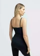 Жіноча безшовна майка з ефектом бра Giulia CAMISOLE BRA EFFECT S/M Black, топ з мікрофібри на тонких бретелях - зображення 4
