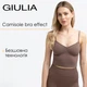 Жіноча безшовна майка з ефектом бра Giulia CAMISOLE BRA EFFECT S/M Brown-deep taupe, топ з мікрофібри на тонких бретелях - зображення 1