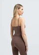 Жіноча безшовна майка з ефектом бра Giulia CAMISOLE BRA EFFECT S/M Brown-deep taupe, топ з мікрофібри на тонких бретелях - зображення 3