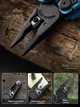Мультитул 25-в-1 Multitool Pliers карманный туристический с плоскогубцами ножом кусачками отвертками битами и чехлом, sky-blue - изображение 4