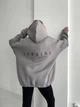 Худи Unisex из турецкой тринитки пенье на флисе с белой вышивкой ukraine на спине 42-50 серый - изображение 2