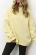 Худи Unisex из турецкой тринитки пенье на флисе с вышивкой ukraine на спине 42-50 желтый - изображение 1