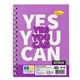 Блокнот для записів "YES you can" А6 АП-1710-12, 40 аркушів, пружина збоку - зображення 1