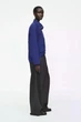 Блуза жіноча COS wool-blend half-zip blouse 1265152001 Eur 34 Синій - изображение 4