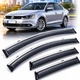 Дефлектори вікон вітровики Volkswagen Jetta (Sagitar) 2012- FLY- Хром Сферична Смуга - изображение 1