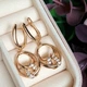 Сережки Xuping довжина 3.5см ширина 1.5см медичне золото позолота 18К с1720 - зображення 2