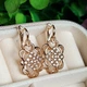 Сережки Xuping довжина 3.1см ширина 1.4см медичне золото позолота 18К с1719 - зображення 3