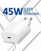 Швидка зарядка 45w для Samsung Galaxy Super Fast Charging PD type-C Power Adapter, зарядний пристрій White. - зображення 1