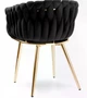 Стілець Just Sit IMPERIA velvet Чорний для вітальні, золоті ніжки, велюрове сидіння GLAMOUR LOFT - зображення 3