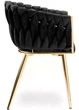 Стілець Just Sit IMPERIA velvet Чорний для вітальні, золоті ніжки, велюрове сидіння GLAMOUR LOFT - зображення 4
