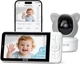 Відеоняня з камерою GHB BABY6T 2K екран 5" Wi-Fi нічне бачення датчик руху двосторонній зв'язок біла УЦІНКА (SKU-620) - изображение 1