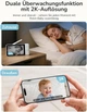 Відеоняня з камерою GHB BABY6T 2K екран 5" Wi-Fi нічне бачення датчик руху двосторонній зв'язок біла УЦІНКА (SKU-620) - изображение 4