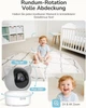 Відеоняня з камерою GHB BABY6T 2K екран 5" Wi-Fi нічне бачення датчик руху двосторонній зв'язок біла УЦІНКА (SKU-620) - изображение 8