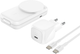 Магнітний зарядний пристрій Belkin UltraCharge 2-in-1 Qi2 Square Magnetic Charger 25W White (WIZ038KQWH) - зображення 2
