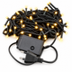 Гирлянда-нить 50 м, 500 LED, черный ПВХ-провод, мерцающий свет, теплый белый, 220В от сети - изображение 4