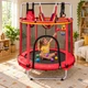 Детский батут, 1,4 м, с игровым комплектом, Batt-1122, Красный/ Батут с защитной сеткой/Игровой батут/ Батут для детей - изображение 8
