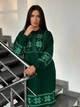 Вʼязана cукня вишиванка MARINA, колір Смарагд, розмір One Size - изображение 9
