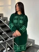 Вʼязана cукня вишиванка MARINA, колір Смарагд, розмір One Size - изображение 10