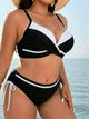 Красивый женский купальник Fuba 24043-1 черный-белый 54 (3XL) - изображение 1