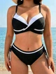 Красивый женский купальник Fuba 24043-1 черный-белый 54 (3XL) - изображение 4