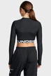 Женский черный топ HeatGear Rib 1/4 Zip LS Under Armour LG 1388692-001 - изображение 2
