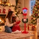 Новогодний напольный фонарь "Санта и снеговик", 110 см, от USB - изображение 2
