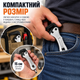 Ключ универсальный самозажимной мини с регулируемым захватом и отверткой, 15 см, серебристо-черный - изображение 4