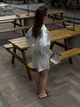 Сатиновый женский бомбер в молочном цвете L - изображение 10