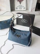 Сумка жіноча Prada Denim Shoulder Bag денім Прада (221) - изображение 1