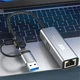 Високошвидкісний Мережевий адаптер 5000 Мбіт/с Type-C + USB 3.2 - RJ45 LAN Ethernet Gigabit Metal (49070) - зображення 3