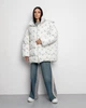 Пуховик oversize Alba білий в квітку - S - зображення 4