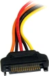 Kabel StarTech SATA 12in - 15 pin Power Extension 0.35 m Black (SATAPOWEXT12) - obraz 3