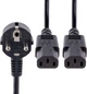 Przewód zasilający StarTech Typ-Y 18AWG - 2xC13 10 A 250 V 2 m Black (PXT101YEU2M) - obraz 4