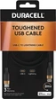 Kabel Duracell USB Type-C - Lightning 2 m Black (DRU5024A) - obraz 2