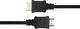 Кабель Deltaco HDMI - HDMI 0.5 m Black (R00100001) - зображення 1