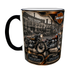 Кружка с принтом мотоциклов Harley-Davidson, серия Moto Legends, 330 мл, чёрная ручка - изображение 2