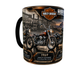 Кружка с принтом мотоциклов Harley-Davidson, серия Moto Legends, 330 мл, чёрная ручка - изображение 7