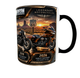 Кружка с принтом мотоциклов Harley-Davidson, серия Moto Legends, 330 мл, чёрная ручка - изображение 9