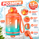 Еко-пляшка для води SPORTS BOTTLE 1500 мл — велика багаторазова спортивна пляшка з вбудованою ручкою, помаранчевий градієнт - зображення 2
