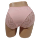 Утягивающие кружевные трусы хлопок 2XL розовые Biweier 1704 - изображение 2