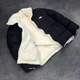 Двосторонняя зимняя куртка The North Face черная с белым TNF 2XL 4486 - изображение 3