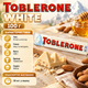 Шоколад білий Toblerone White 100 г з медом мигдалем солодощі плитка швейцарська - зображення 3