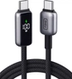 Кабель USB-C - USB-C INIU Leopard Display 100 Вт 2 м із цифровим дисплеєм чорний (6975141096431) - зображення 2